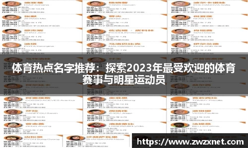 体育热点名字推荐：探索2023年最受欢迎的体育赛事与明星运动员